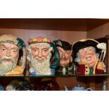 SIX ROYAL DOULTON CHARACTER JUGS, 'Town Crier' D6530, 'Robin Hood' D6527, 'Neptune' D6548, 'Robinson