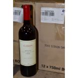 GIBSON BAROSSA SHIRAZ 2005, two boxes of twelve x 750ml bottles (24), the wine has recently been