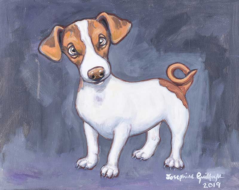 Josephine Guilfoyle - POGGY - Acrylic on Canvas - 16 x 19.5 inches - Signed