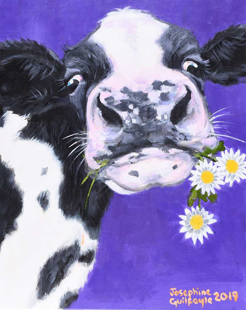 Josephine Guilfoyle - DAISY - Acrylic on Canvas - 15.5 x 19.5 inches - Signed