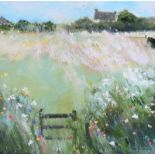 Sue Fenlon - SPRINKLING OF WILD FLOWERS - Coloured Print - 12 x 12 inches - Unsigned