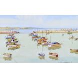 Samuel McLarnon, UWS - PORTRUSH HARBOUR - Coloured Print - 11 x 18 inches - Unsigned