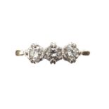 18CT GOLD THREE STONE DIAMOND RING