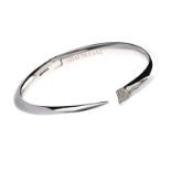 STERLING SILVER DIAMOND BANGLE BY DESIGNER 'SHAUN LEANE'