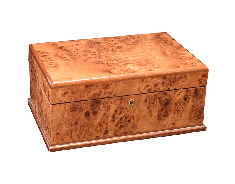 AGRESTI BURR WALNUT LADY'S JEWELLERY BOX