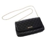 LOVE MOSCHINO' BLACK QUILTED LEATHER HANDBAG