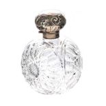 STERLING SILVER AND GLASS PERFUME DECANTER