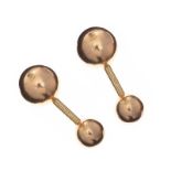 CARTIER 18CT GOLD BAUBLE CUFFLINKS