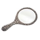 EDWARDIAN STERLING SILVER HAND MIRROR