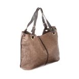 TAUPE LEATHER HANDBAG