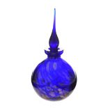 BLUE GLASS PERFUME BOTTLE