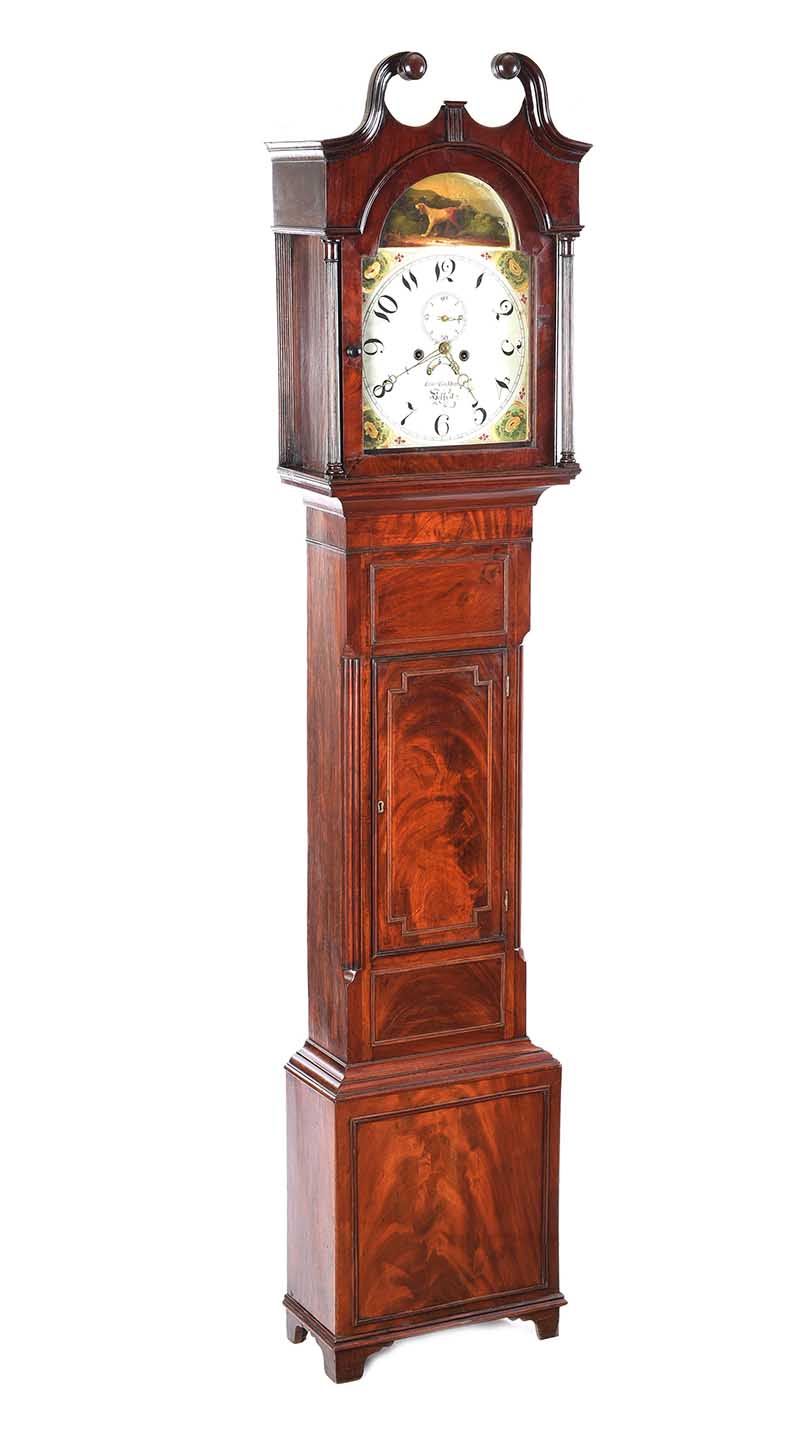 GEORGIAN MAHOGANY LONGCASE CLOCK