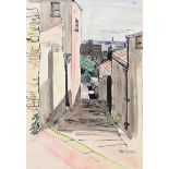 Arthur Armstrong RHA RUA - THE PATHWAY - Pen & Ink Drawing with Watercolour Wash - 10 x 7 inches -