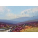 George Trevor - PURPLE HEATHER, GLENS OF ANTRIM - Watercolour Drawing - 7 x 10 inches - Signed