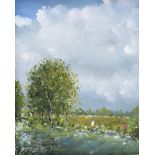 Sean Lorinyenko - RIVER MEADOWS - Watercolour Drawing - 10 x 8 inches - Signed