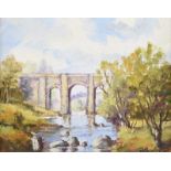 Ray Cochrane - VIADUCT AT GLENDUN - Oil on Board - 8 x 10 inches - Signed