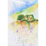 Lynda Cookson - RUIN IN CONNEMARA - Watercolour Drawing - 11 x 7 inches - Signed