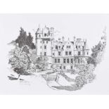 Eamon F. Murphy - BELFAST CASTLE - Black & White Print - 11 x 15 inches - Signed