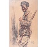 William Conor RHA RUA - LANCE CORPORAL R.I.R - Coloured Print - 16 x 10 inches - Unsigned