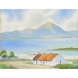 Hugh H. Dona - WHITEPARK BAY & THE MOURNE MOUNTAINS - Pair of Watercolour Drawings - 7 x 9