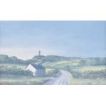 Derek Quann - SCRABO TOWER - Oil on Board - 10 x 16 inches - Signed