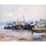 Niall Campion - SKERRIES HARBOUR, COUNTY KERRY - Oil on Canvas - 16 x 20 inches - Signed