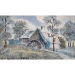 William Gibbs Mackenzie ARHA - THE OLD MILL - Watercolour Drawing - 4.5 x 7 inches - Signed