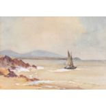 William Bingham McGuinness RHA - OUT SAILING - Watercolour Drawing - 7 x 10 inches - Signed