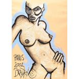 Terry Bradley - NUDE, PARIS 2002 - Pastel on Paper - 29 x 20 inches - Signed