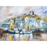 Niall Campion - HOWTH HARBOUR - Oil on Canvas - 12 x 16 inches - Signed