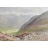 Joseph William Carey, RUA - THE HARE'S GAP, SILENT VALLEY - Watercolour Drawing - 16 x 22 inches -