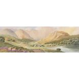 George W. Morrison - DUNLEWEY, DONEGAL - Watercolour Drawing - 7 x 21 inches - Signed