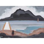 Markey Robinson - RETURNING HOME - Gouache on Board - 5 x 6 inches - Signed