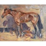 Basil Blackshaw HRHA HRUA - THE CHASER - Oil on Board - 9 x 12 inches - Signed