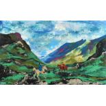 Gerald G. Beattie - GLENCOE, SCOTLAND - Oil on Canvas - 25 x 40 inches - Signed