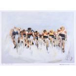 J.B. Vallely - TOUR DE FRANCE - Limited Edition Print (98/100) - 13 x 19 inches - Signed