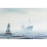 William A. Hume - OUT OF THE FOG - Watercolour Drawing - 9 x 13 inches - Signed