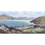 Rowland Hill RUA - TRA NA ROSSAN BAY, ATLANTIC DRIVE, DONEGAL - Oil on Board - 14 x 28 inches -