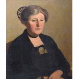 Irish School - PORTRAIT OF MRS J. A. GREEVES - Oil on Canvas - 25 x 20 inches - Unsigned
