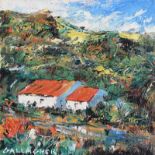 Martin Gallagher - LA GOMERA, CANARYS - Oil on Canvas - 6 x 6 inches - Signed