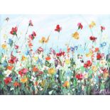 Lorna Millar - WILD FLOWERS - Oil on Board - 12 x 16 inches - Signed