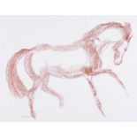 Brian Merry - HORSE TROTTING - Pastel on Paper - 12 x 15 inches - Signed