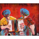 John Stewart - TRAD SESSION - Oil on Canvas - 10 x 12 inches - Signed