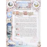 Joseph William Carey, RUA - AN ADDRESS TO MISS WRIGHT - Watercolour Drawing - 20 x 14 inches -