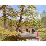 Leslie Rodgers - THE MINNOBURN BRIDGE - Oil on Canvas - 16 x 20 inches - Signed