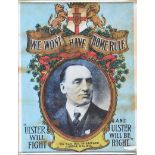 Irish School - WE WON'T HAVE HOME RULE, LORD CARSON - Reproduction Coloured Print - 20 x 14.5 inches