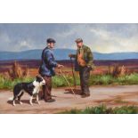 Donal McNaughton - A CHAT IN THE GLENS - Oil on Board - 16 x 24 inches - Signed