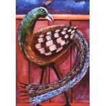 Graham Knuttel - THE PEACOCK - Coloured Print - 8 x 6 inches - Unsigned