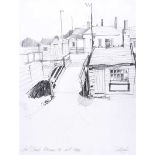 George Callaghan - THE COAL YARD, REXAN - Pencil on Paper - 14 x 10 inches - Signed