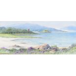 George W. Morrison - DOE CASTLE, SHEEPHAVEN, DONEGAL - Watercolour Drawing - 7 x 14 inches - Signed